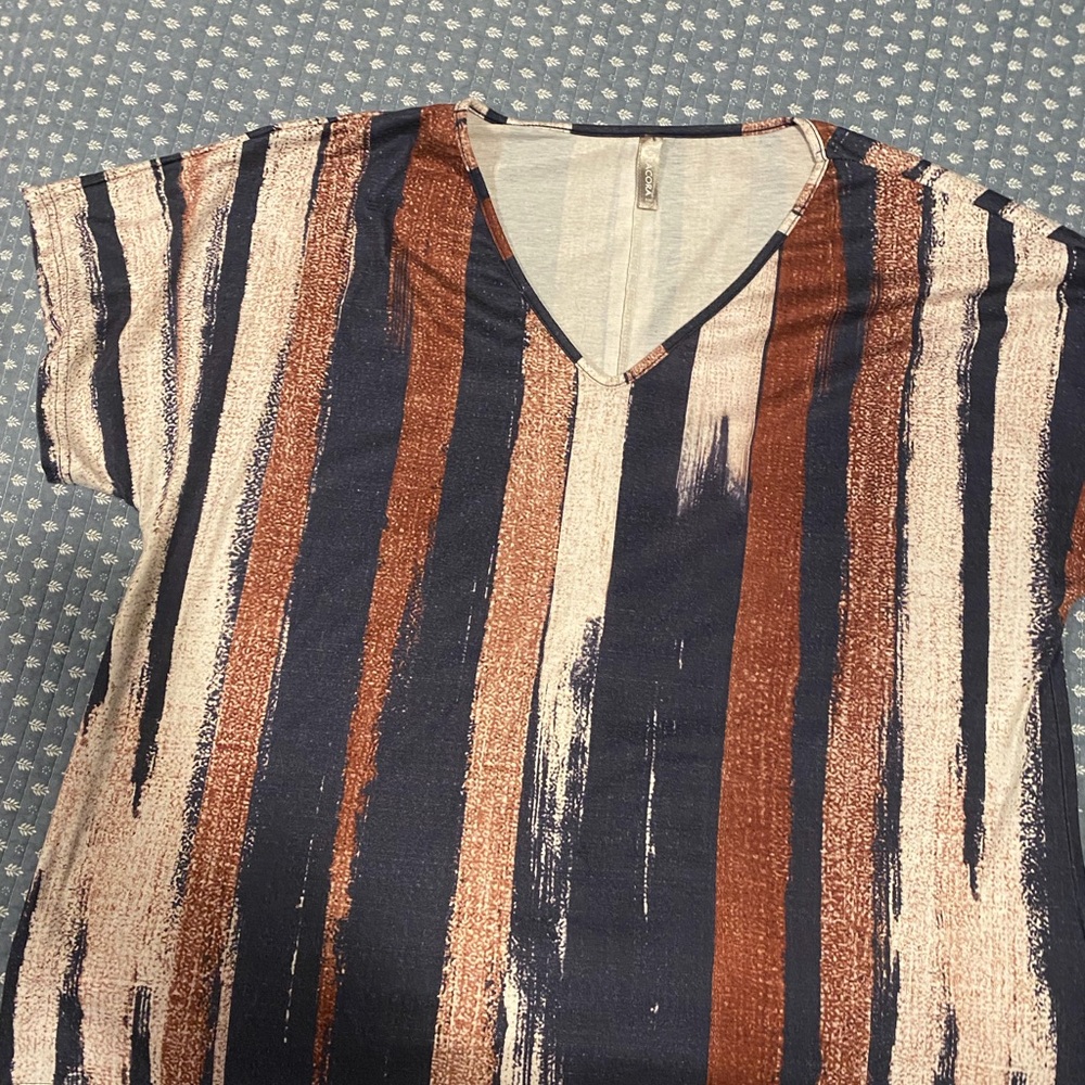 Striped V-Neck Top